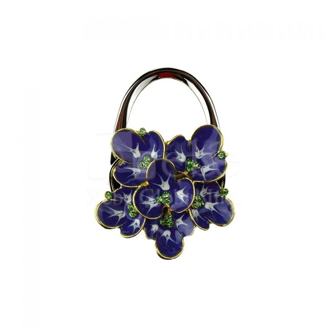 紫色花花金屬手袋掛勾 訂造禮品