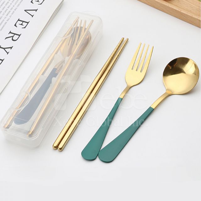 410不銹鋼撞色環保餐具組