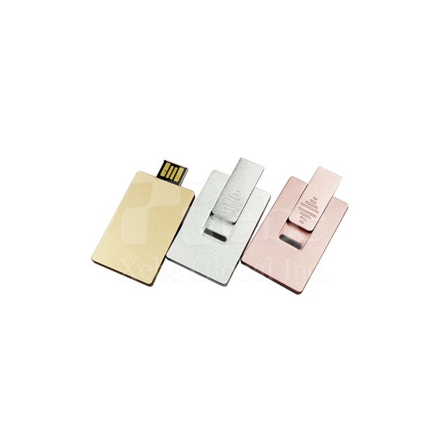 光澤感卡片型金屬USB手指