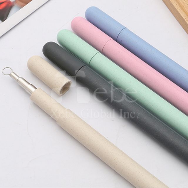 粉紅色系小麥桿吸管組訂造環保餐具