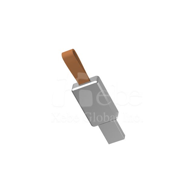 棕色logo發光USB手指