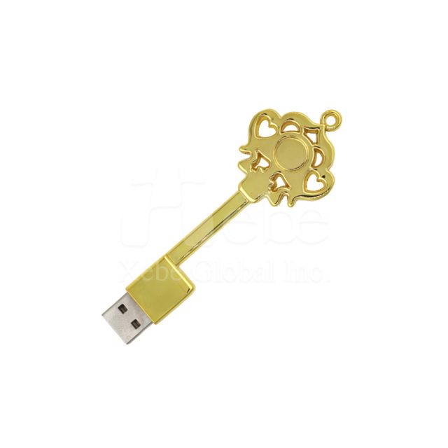王冠鑰匙造型金屬USB手指