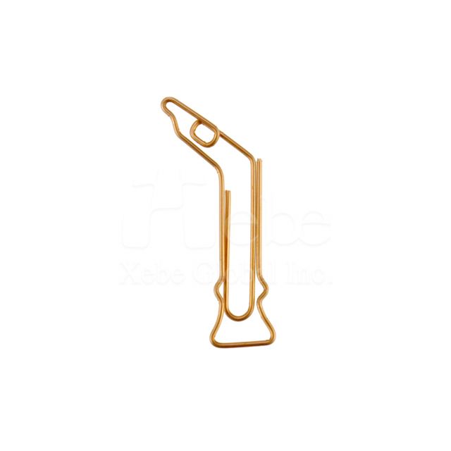 低音笛造型萬字夾
