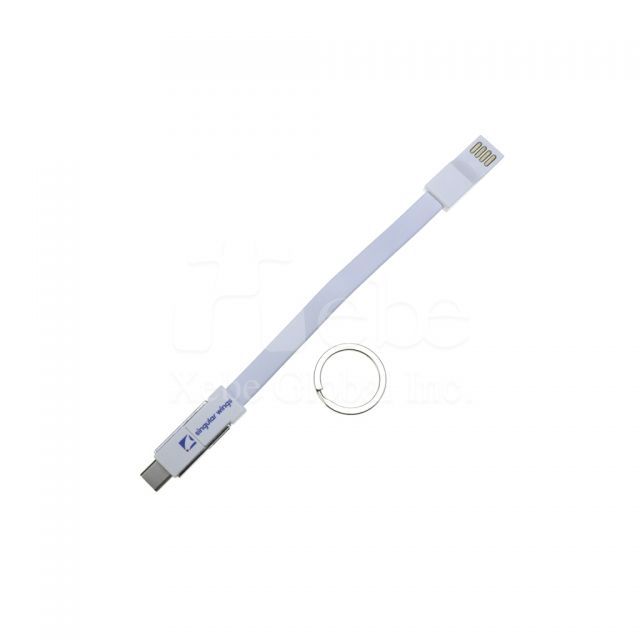 純白可收納訂造USB叉電線