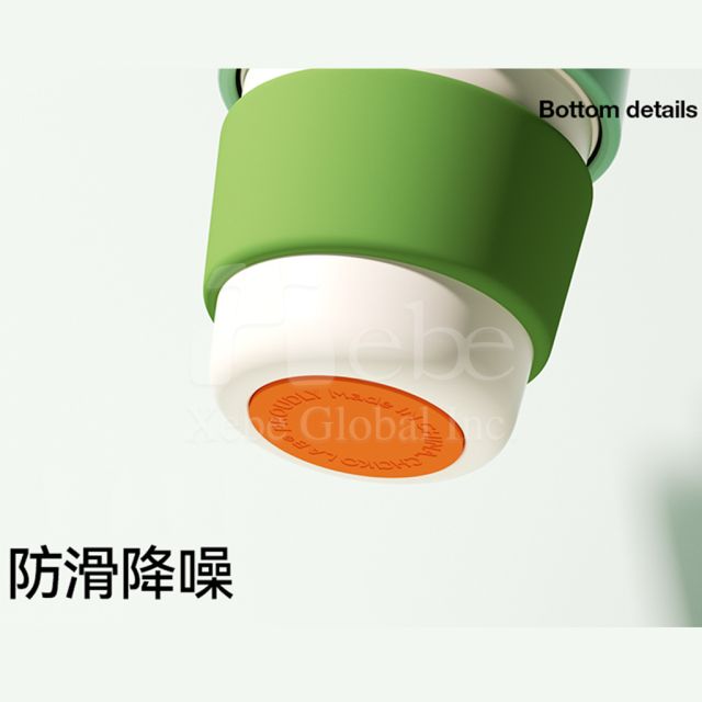 訂造黃藍色咖啡環保杯製作