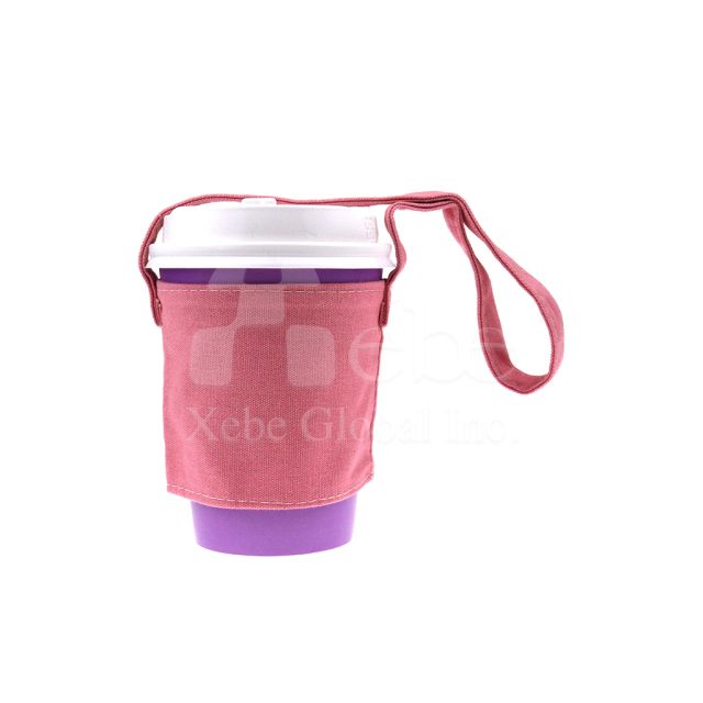 蜜桃色訂造環保飲品袋