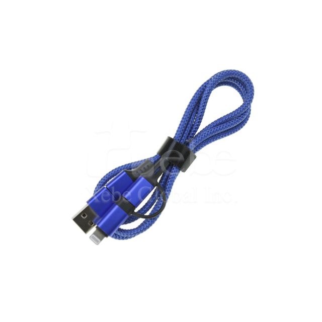 藍紫色四合一USB叉電線