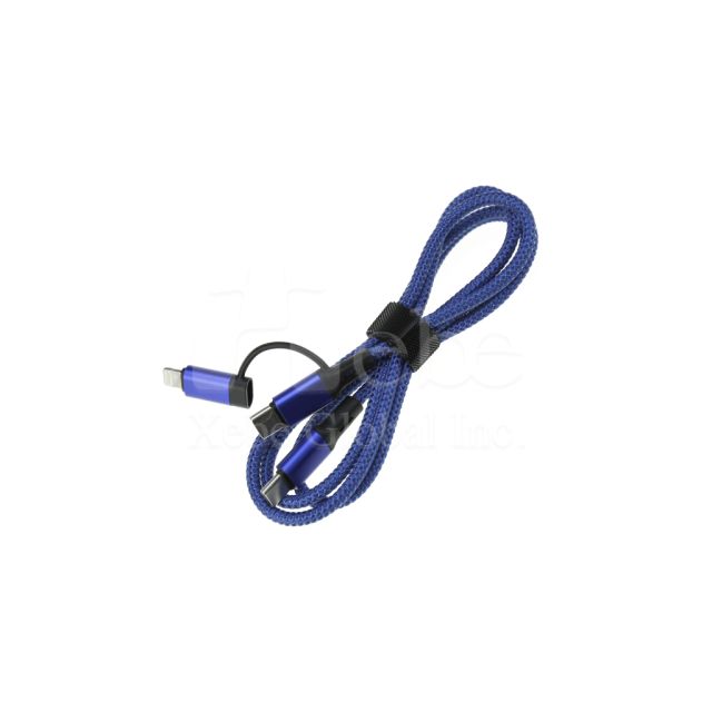 藍紫色四合一USB叉電線