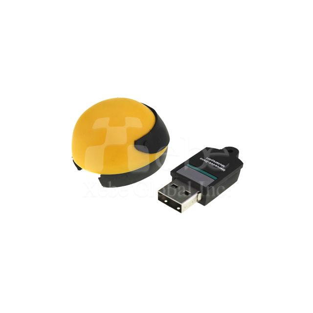橙黃安全帽造型USB手指