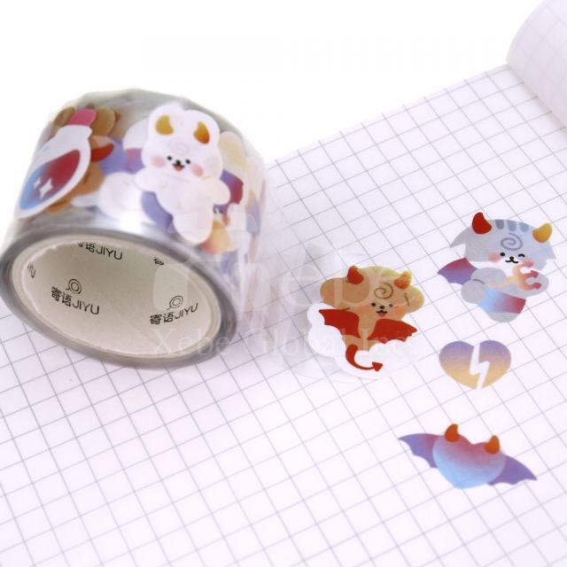 可愛惡魔動物貼紙紙膠紙