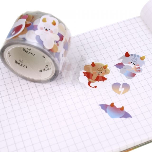 可愛惡魔動物貼紙紙膠紙