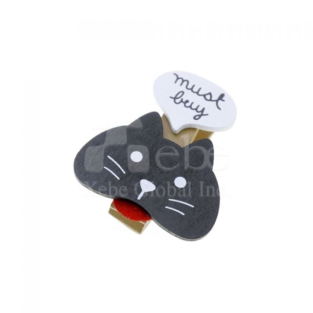 黑貓造型磁石夾