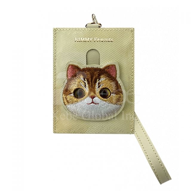 貓咪造型拖拉式皮革卡套
