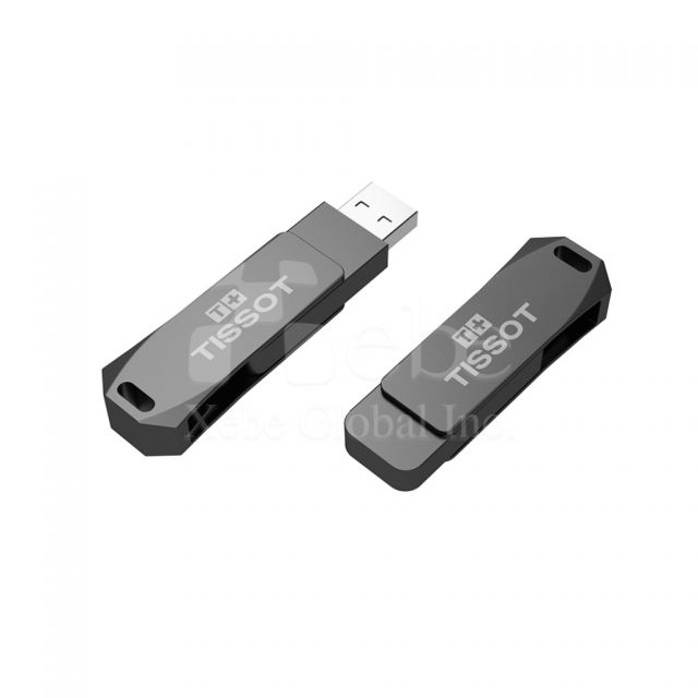 時尚旋轉金屬USB手指