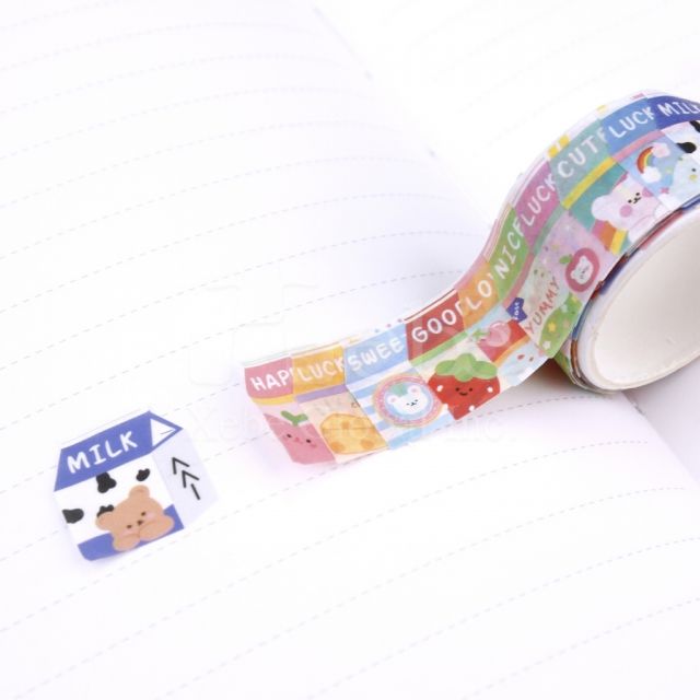 繽紛牛奶紙盒圖案紙膠紙