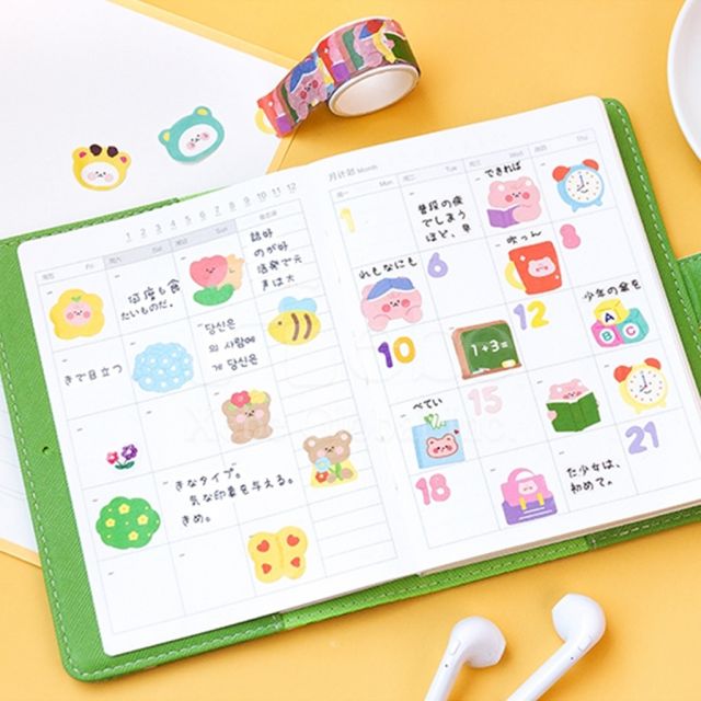 繽紛牛奶紙盒圖案紙膠紙