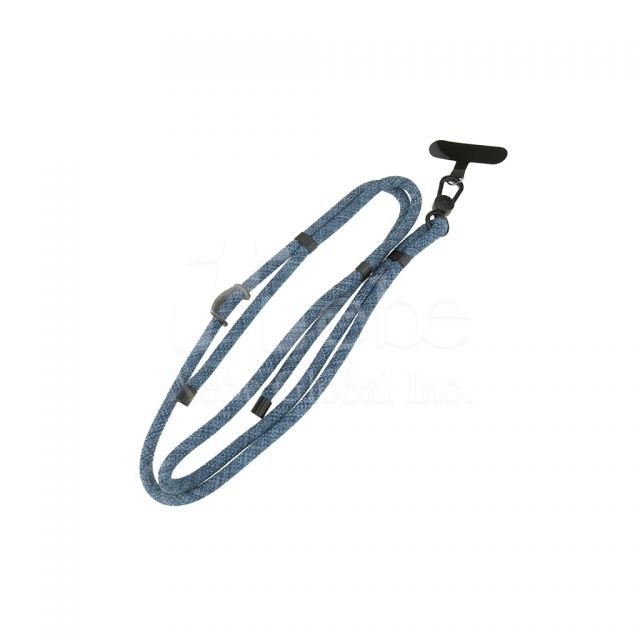 藍色織紋手機掛繩